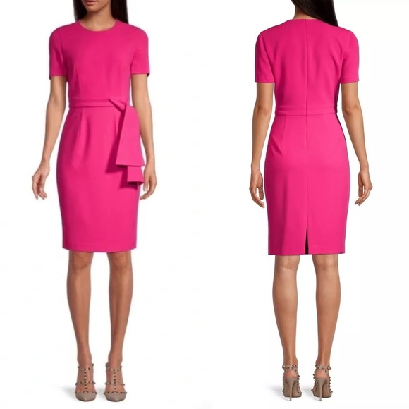 NWT Black Halo Harbor Side-Tie Sheath Dress in Mermaids Kiss Sz. 2 - Picture 1 of 9